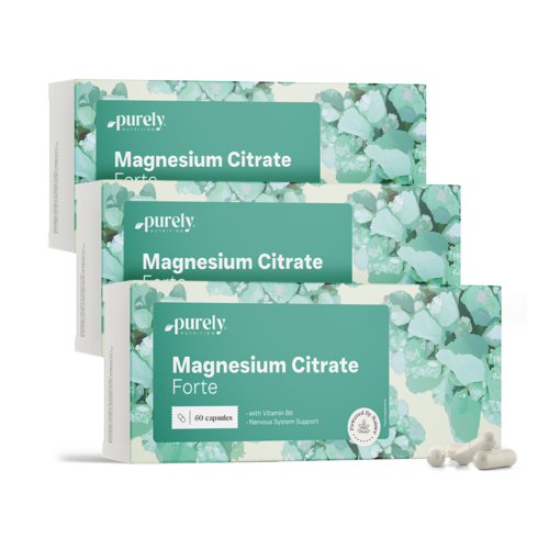 3x Magnesiumcitraat Forte + vitamine B6, totaal 180 capsules