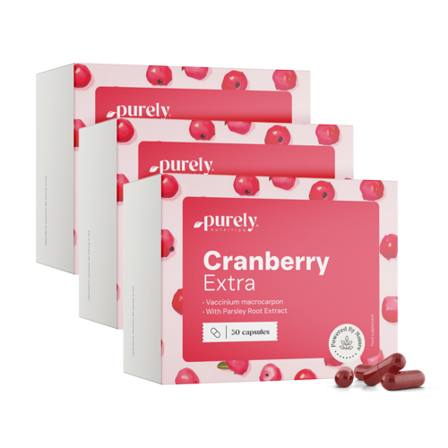 3x Cranberry Extra – extract van cranberry en peterselie, totaal 90 capsules