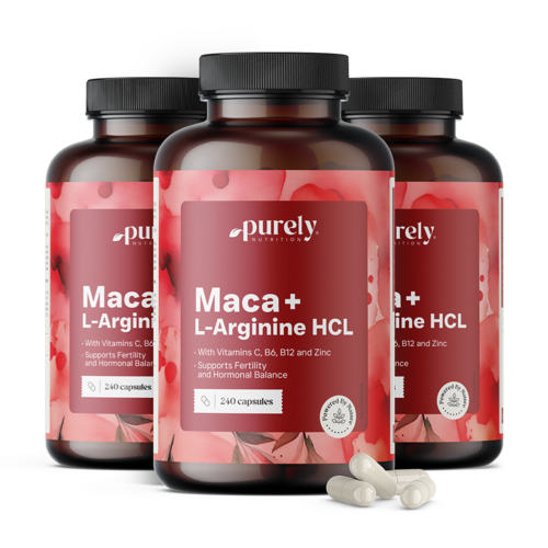 3x Maca 4000 mg + L-arginine HCl, totaal 720 capsules