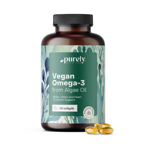 Vegan omega-3 1000 mg – uit algen, 60 zachte capsules