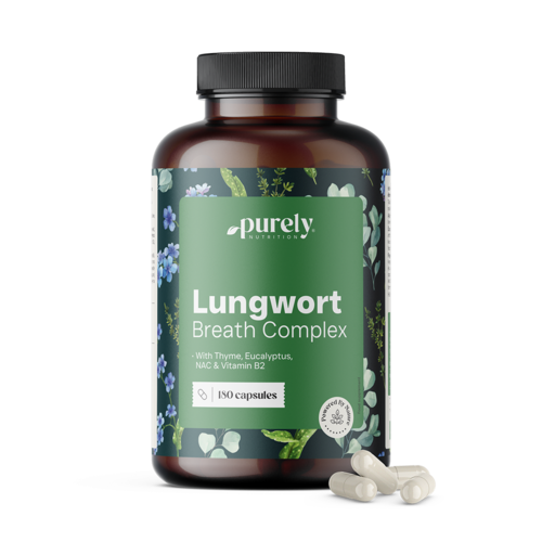 Lungwort Breath Complex - longkruid met tijm en eucalyptus, 180 capsules