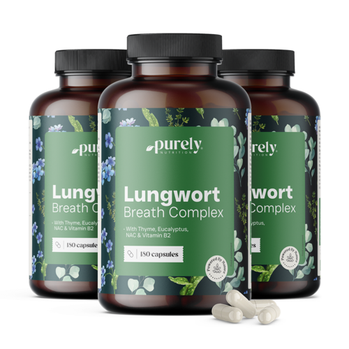 3x Lungwort Breath Complex - longkruid met tijm en eucalyptus, totaal 540 capsules