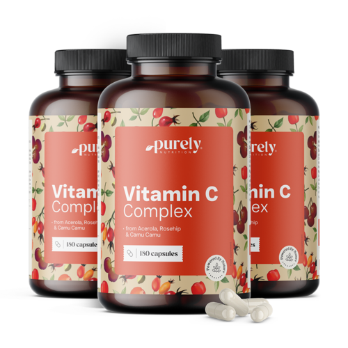 3x Vitamine C-complex - uit acerola, rozenbottel en camu camu, totaal 540 capsules