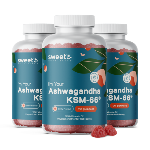 3x Ashwagandha KSM-66 300 mg, totaal 270 gummies