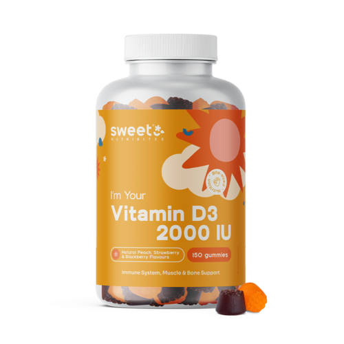 Vitamine D3 2000 IE, 150 gummies