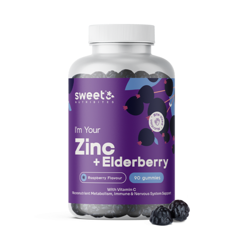 Zink met vlierbes – gummies ter ondersteuning van de weerstand, 90 gummies