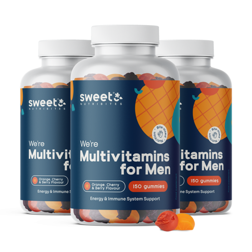 3x Multivitaminen voor mannen, totaal 450 gummies