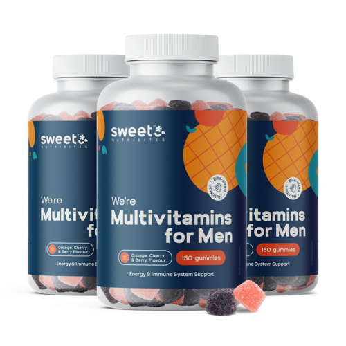 3x Multivitaminen voor mannen, totaal 450 gummies