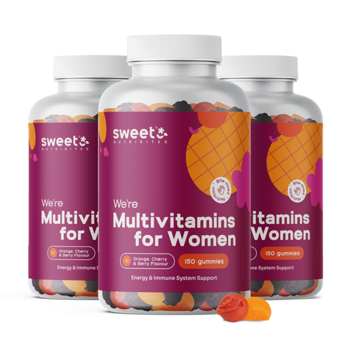 3x Multivitaminen voor vrouwen, totaal 450 gummies