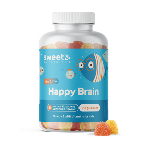 Happy Brain – gummies voor kinderen met omega-3-vetzuren, 90 gummies